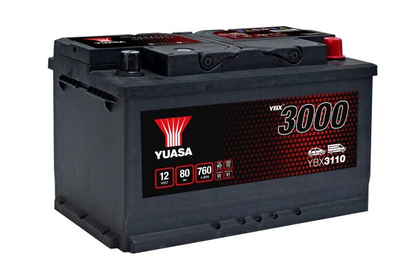 YUASA YBX3110 Starter Battery 12 V 80 Ah 720 A (EN)